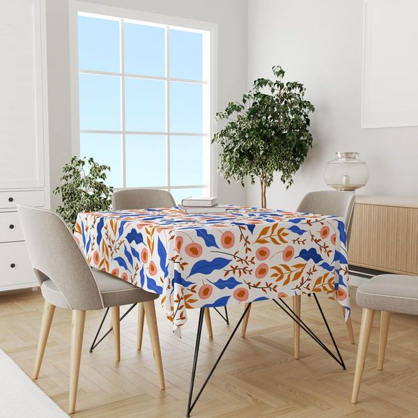 مخمل روتختی طرح گل و برگ کد 5012331