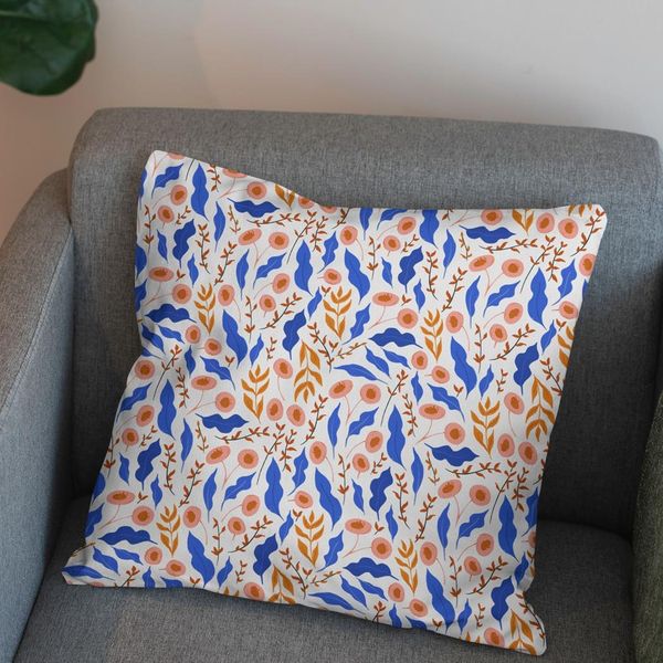 مخمل روتختی طرح گل و برگ کد 5012331