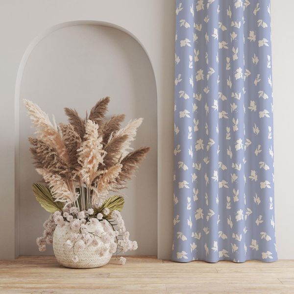 پارچه مخمل پورشه طرح گل و برگ کد 5012333