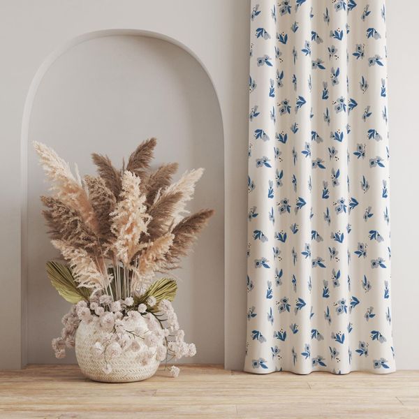 مخمل روتختی طرح گل و برگ کد 5012335