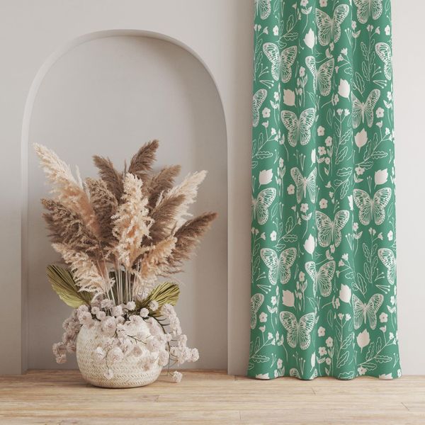 پارچه مخمل طرح گل و برگ کد 5012340