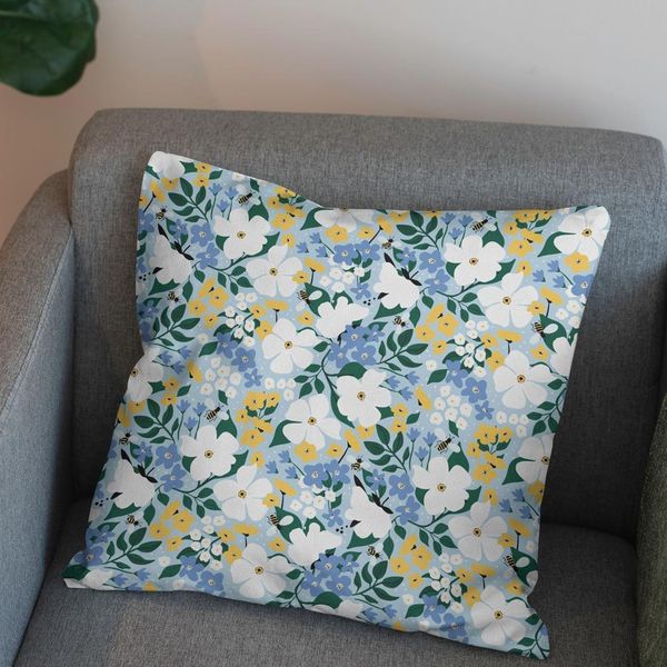 پارچه مخمل طرح گل و برگ کد 5012348