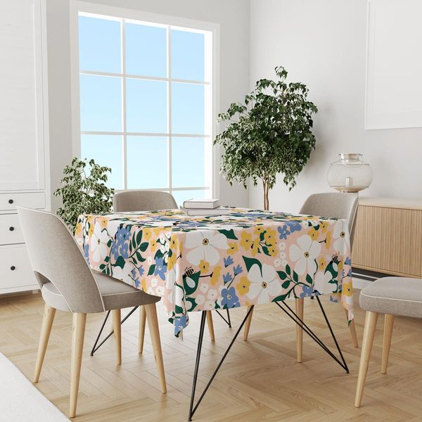 پارچه مخمل پورشه طرح گل و برگ کد 5012349