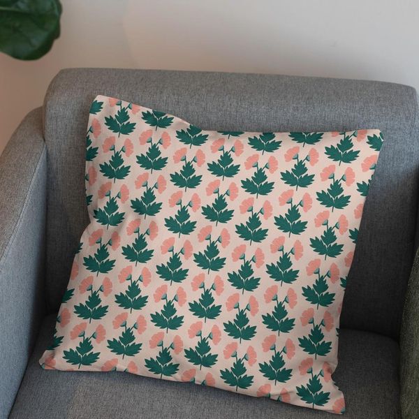 پارچه مخمل پورشه طرح گل و برگ کد 5012361