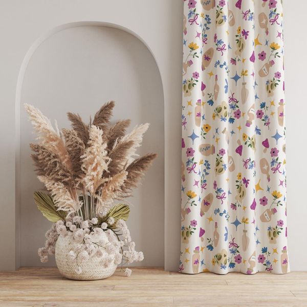 پارچه مخمل پورشه طرح گل و برگ کد 5012365