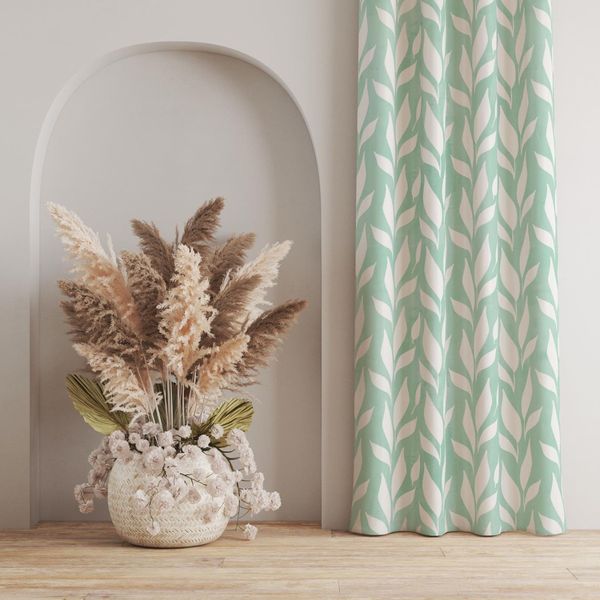 پارچه مخمل روتختی طرح گل و برگ کد 5012367