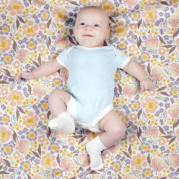 پارچه مخمل روتختی طرح گل و برگ کد 5012371