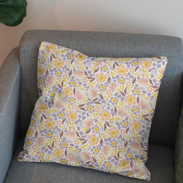 پارچه مخمل روتختی طرح گل و برگ کد 5012371