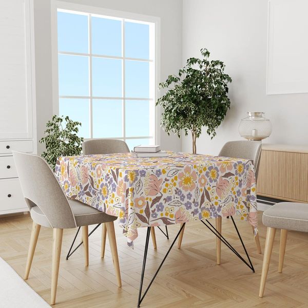 پارچه مخمل روتختی طرح گل و برگ کد 5012371