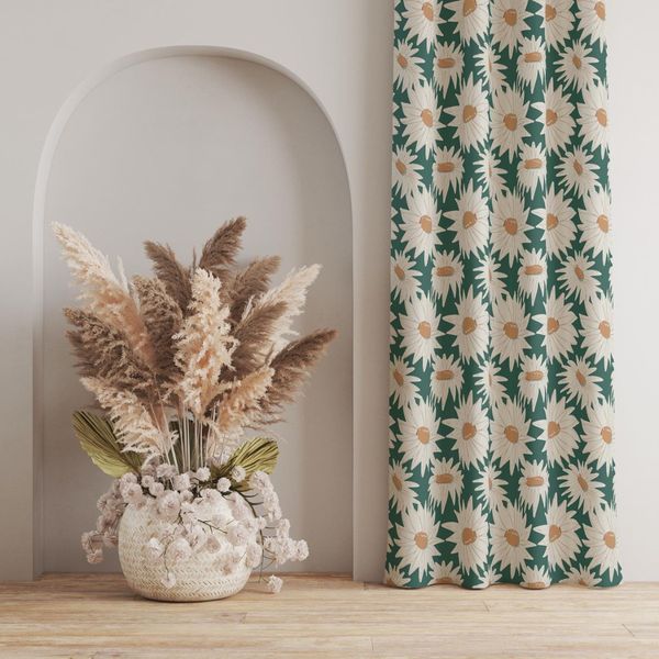 پارچه مخمل پورشه طرح گل و برگ کد 5012377