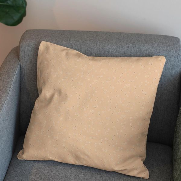 پارچه مخمل روبالشی طرح گل و برگ کد 5012382