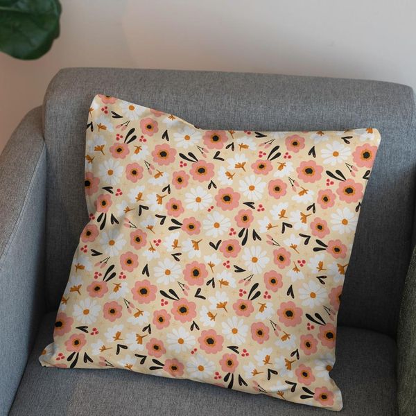 پارچه مخمل پورشه طرح گل و برگ کد 5012385