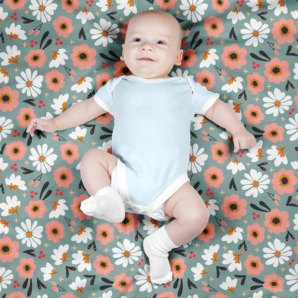 پارچه مخمل روبالشی طرح گل و برگ کد 5012390