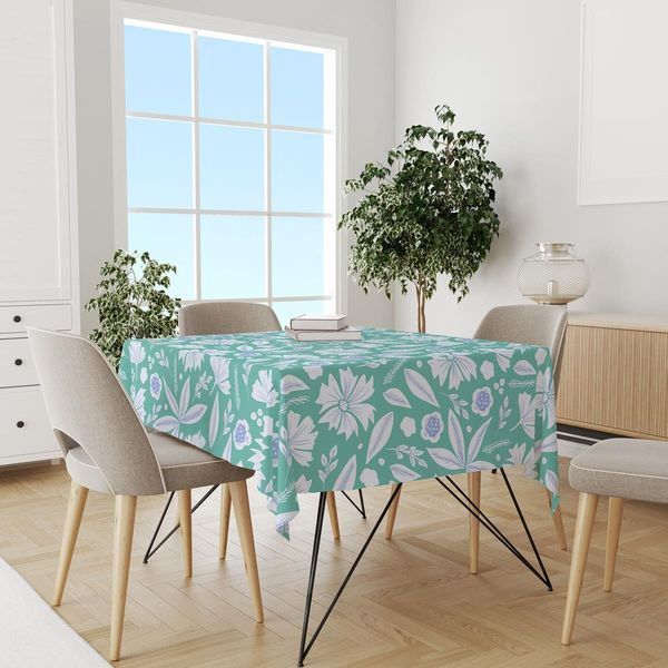 پارچه مخمل طرح گل و برگ کد 5012396