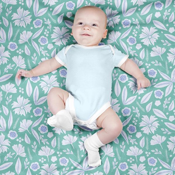 پارچه مخمل طرح گل و برگ کد 5012396