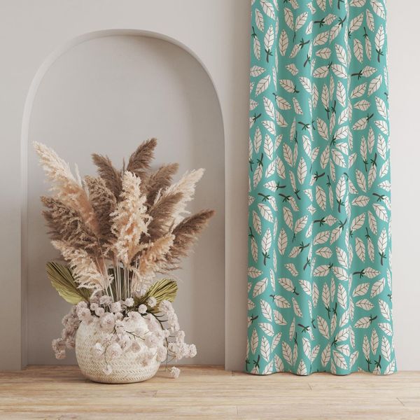 پارچه مخمل پورشه طرح گل و برگ کد 5012413