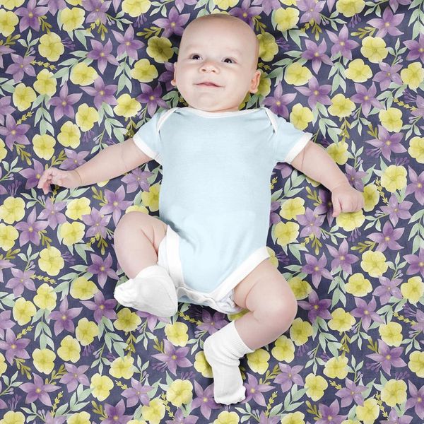 پارچه مخمل پورشه طرح گل و برگ کد 5012425