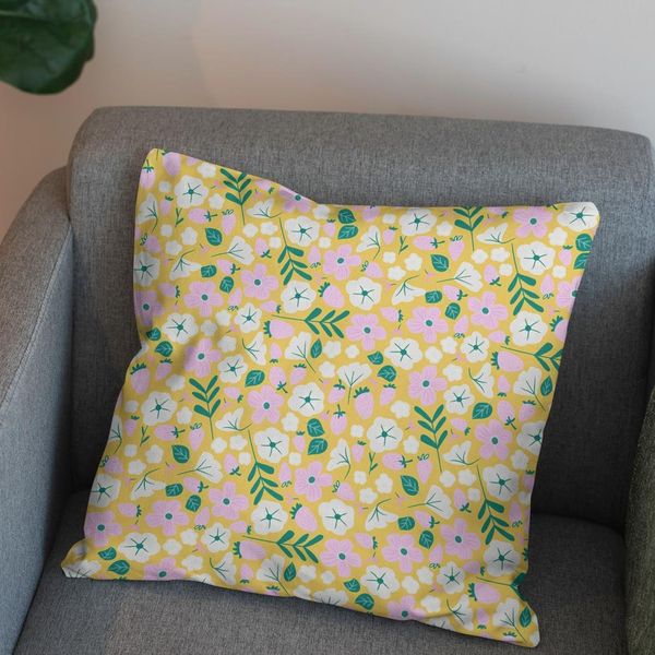 پارچه مخمل پورشه طرح گل و برگ کد 5012445