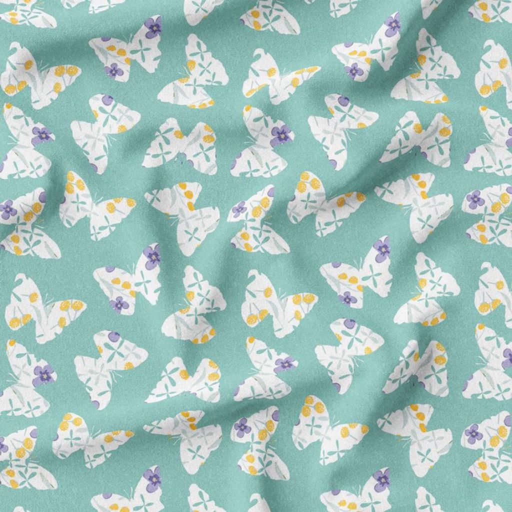 خرید آنلاین پارچه مخمل روبالشی پارچه باما طرح گل و برگ کد 5012478