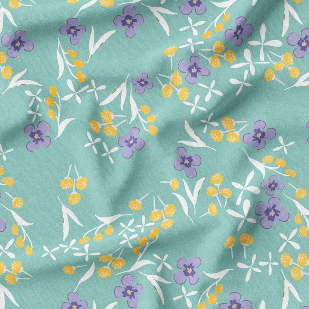 خرید اینترنتی پارچه مخمل پورشه پارچه باما طرح گل و برگ کد 5012481