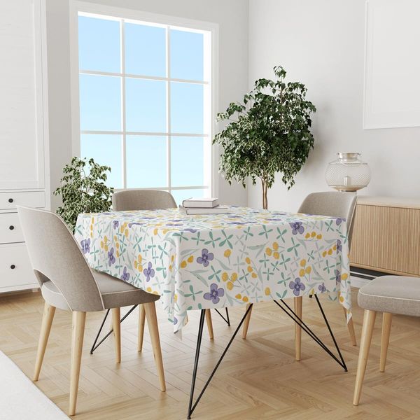 پارچه مخمل روبالشی طرح گل و برگ کد 5012482