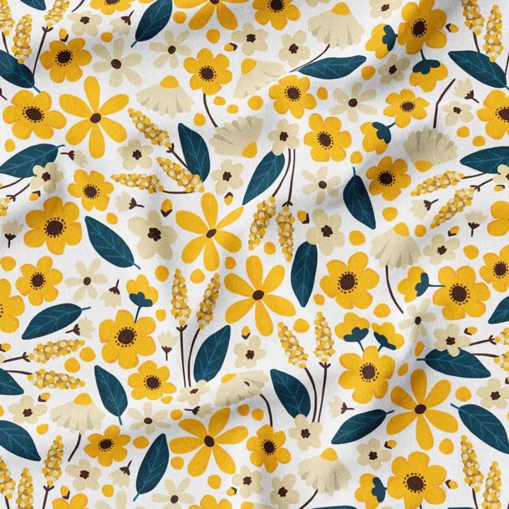 خرید اینترنتی پارچه مخمل روتختی پارچه باما طرح گل و برگ کد 5012495