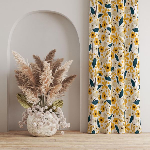 پارچه مخمل روتختی طرح گل و برگ کد 5012495