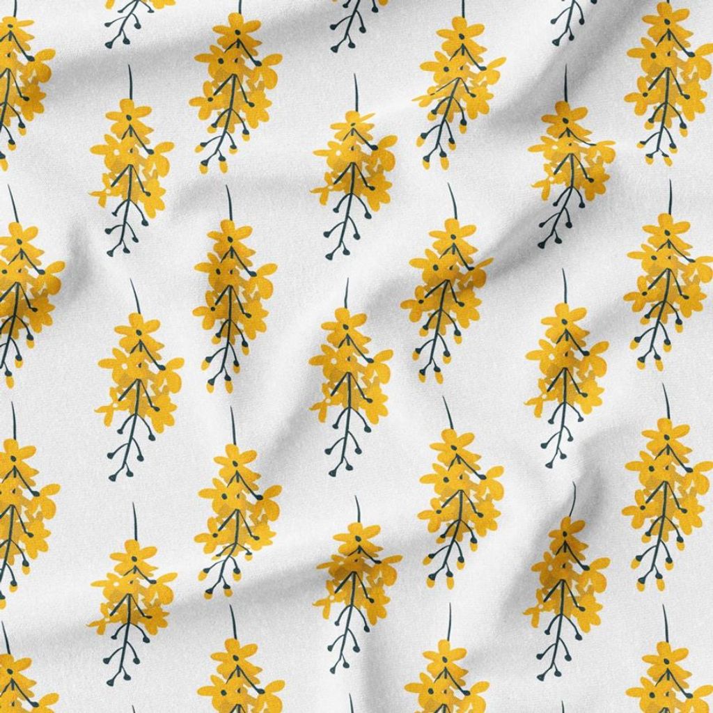 فروش اینترنتی پارچه مخمل پارچه باما طرح گل و برگ کد 5012496