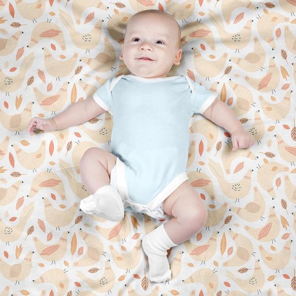 پارچه مخمل روتختی طرح گل و برگ کد 5012499