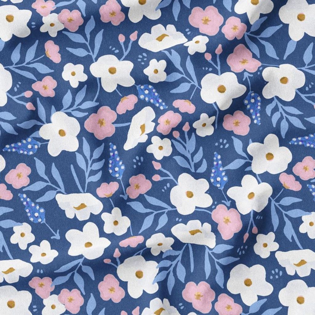 فروش اینترنتی پارچه مخمل پارچه باما طرح گل و برگ کد 5012504