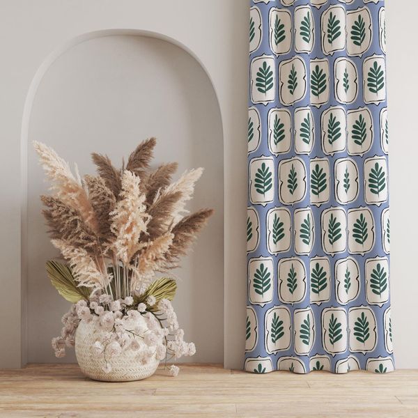 پارچه مخمل روتختی طرح گل و برگ کد 5012507