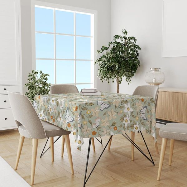 پارچه مخمل روبالشی طرح گل و برگ کد 5012510