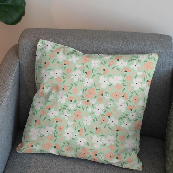 پارچه مخمل طرح گل و برگ کد 5012516