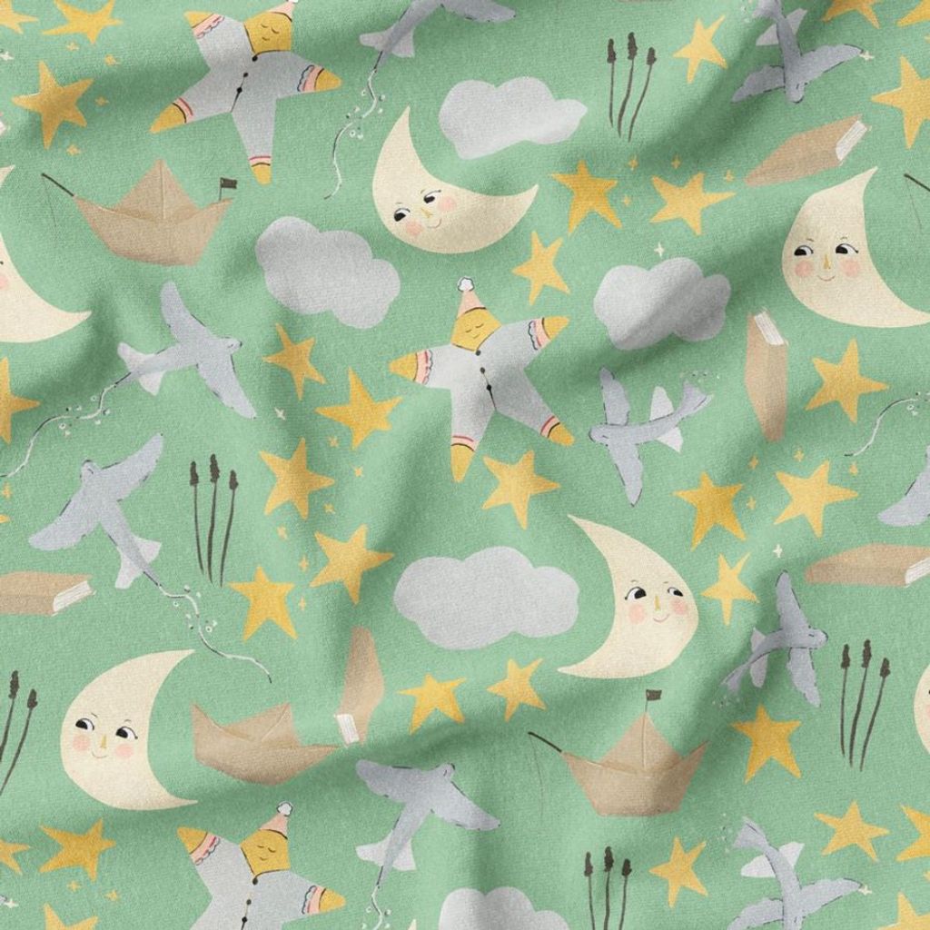 فروش اینترنتی پارچه مخمل روبالشی پارچه باما طرح گل و برگ کد 5012518