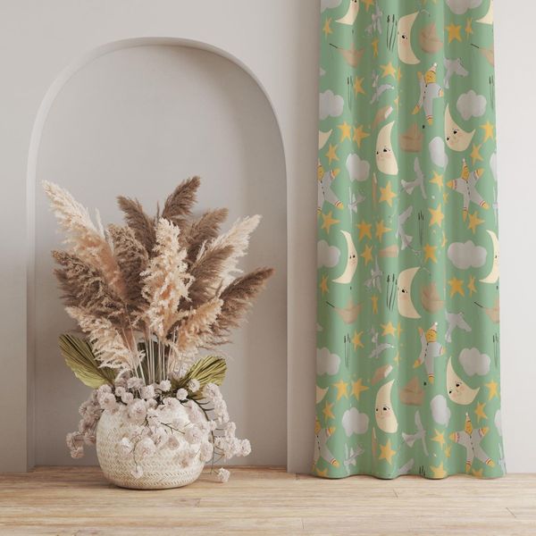 پارچه مخمل روبالشی طرح گل و برگ کد 5012518