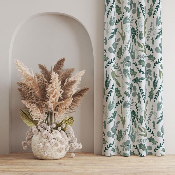 پارچه مخمل طرح گل و برگ کد 5012520