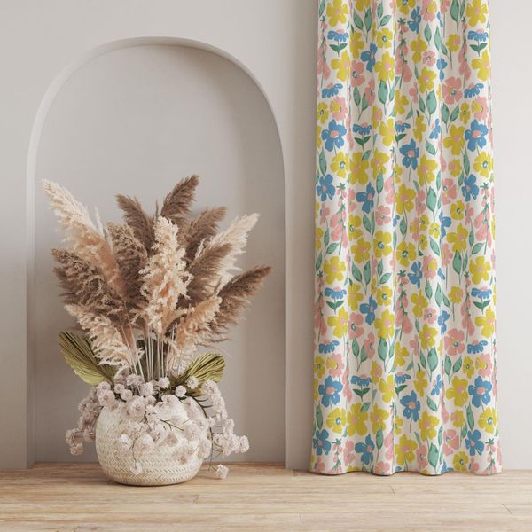 پارچه مخمل روتختی طرح گل و برگ کد 5012523