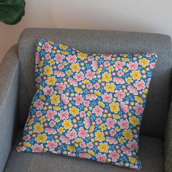 پارچه مخمل طرح گل و برگ کد 5012528