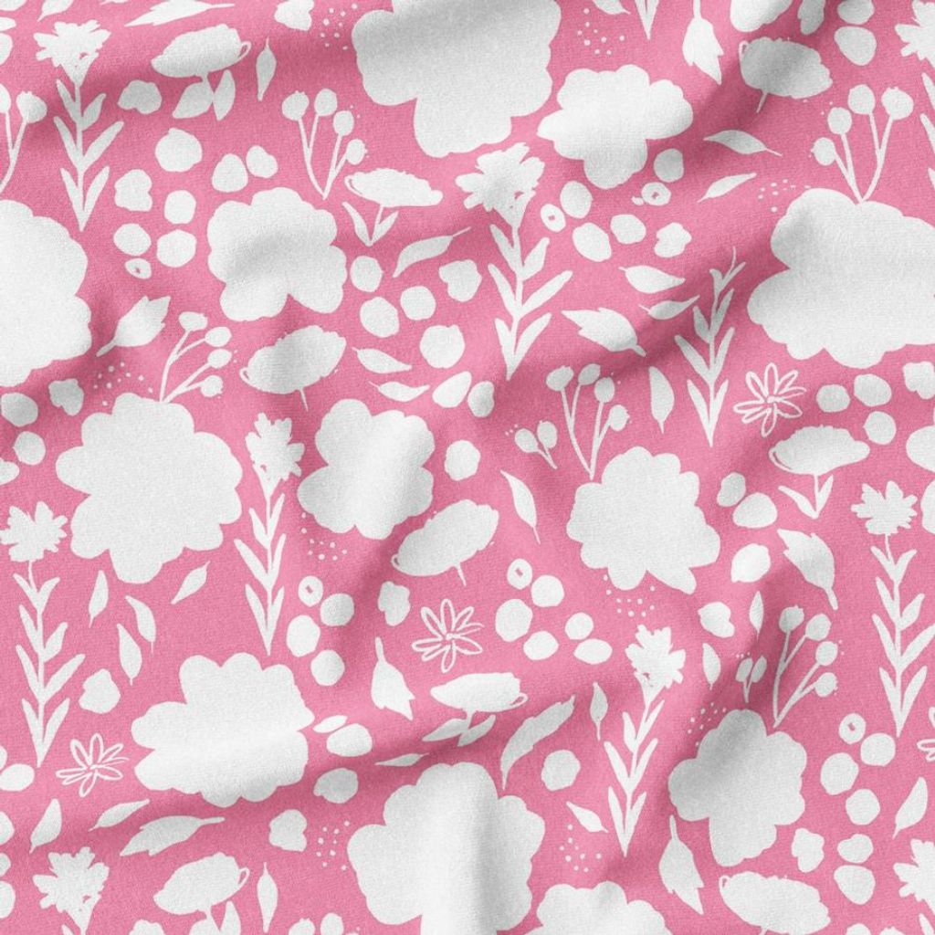 فروش اینترنتی پارچه مخمل روتختی پارچه باما طرح گل و برگ کد 5012539