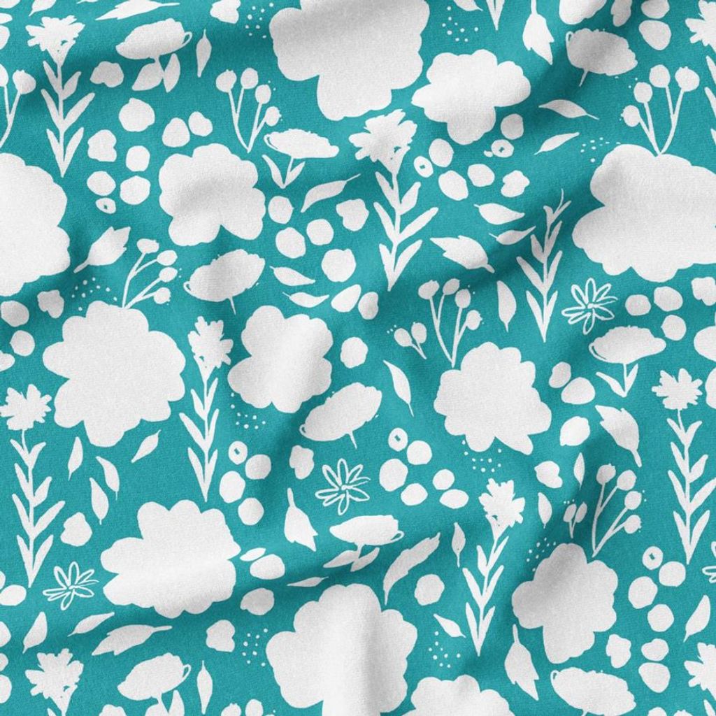 فروش اینترنتی پارچه مخمل پارچه باما طرح گل و برگ کد 5012540