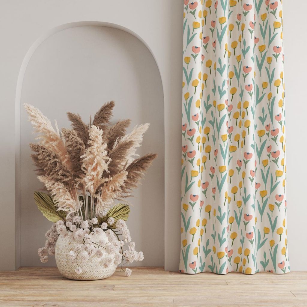 خرید اینترنتی پارچه مخمل پارچه باما طرح گل و برگ کد 5012548