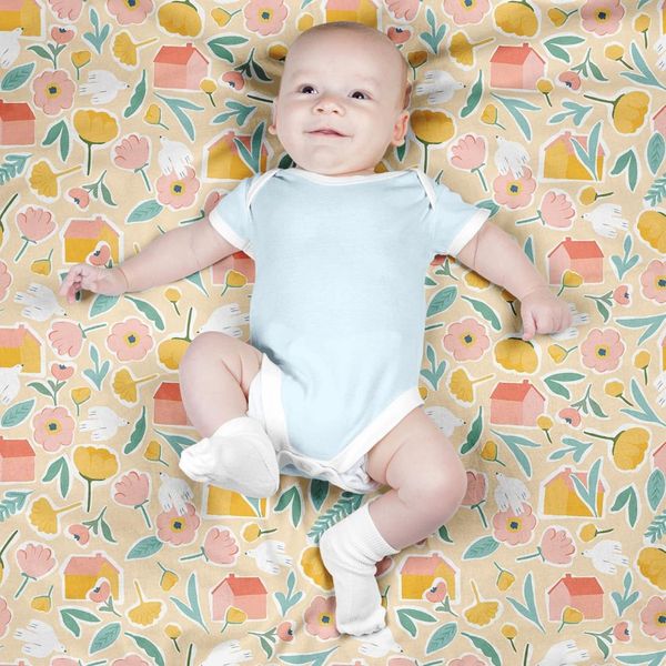 پارچه مخمل پورشه طرح گل و برگ کد 5012549