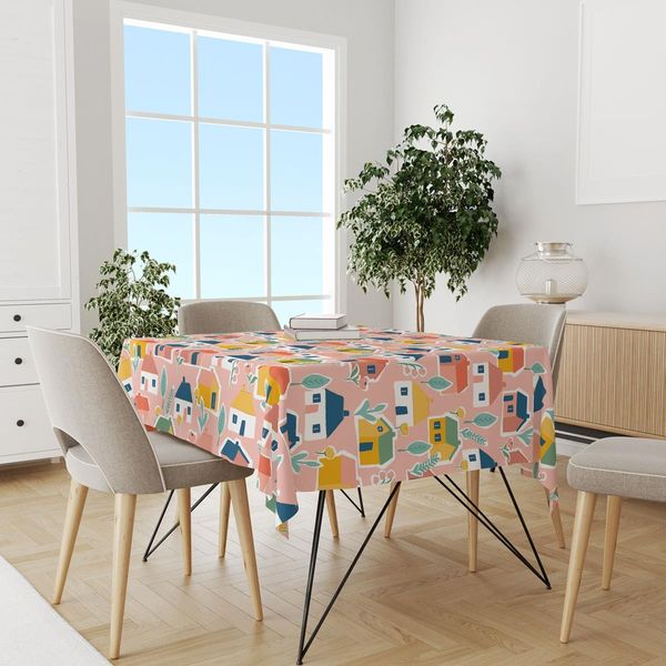 پارچه مخمل روبالشی طرح گل و برگ کد 5012550