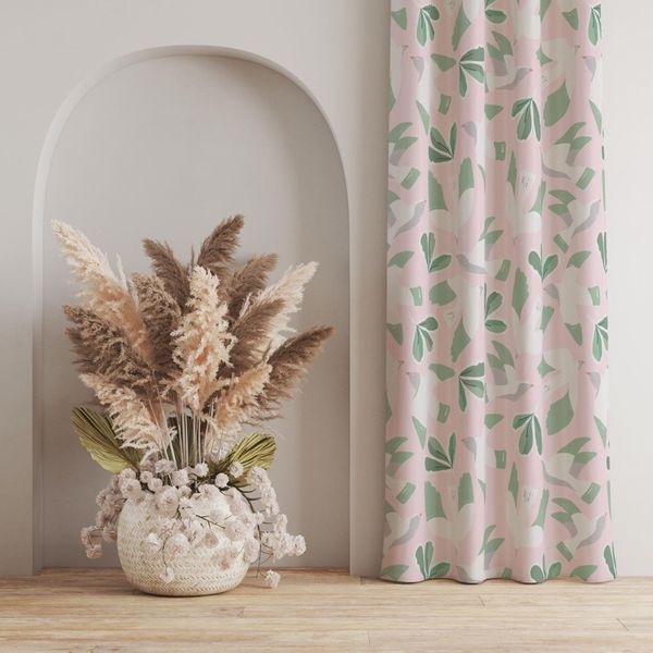 پارچه مخمل روتختی طرح گل و برگ کد 5012555