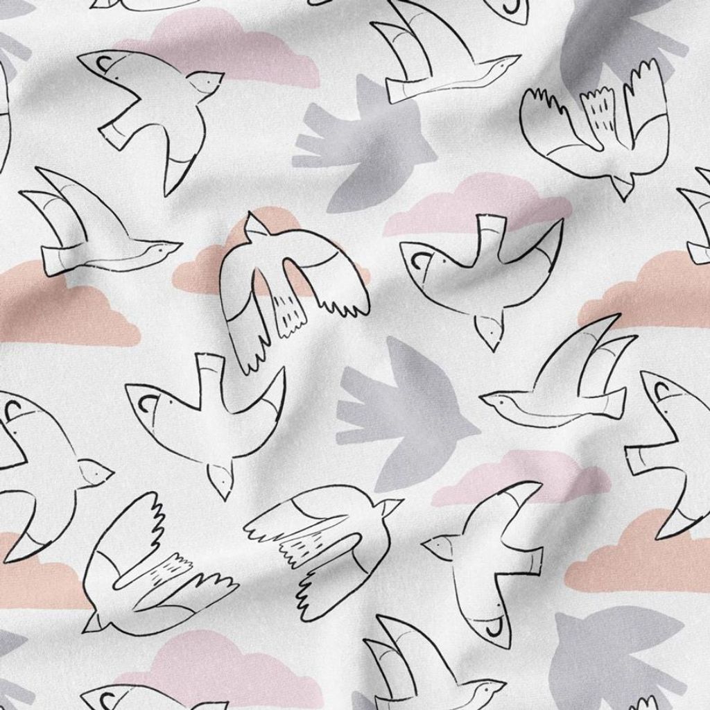 خرید اینترنتی پارچه مخمل روبالشی پارچه باما طرح گل و برگ کد 5012558