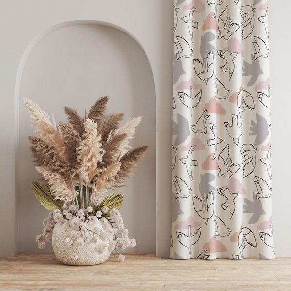 پارچه مخمل روبالشی طرح گل و برگ کد 5012558