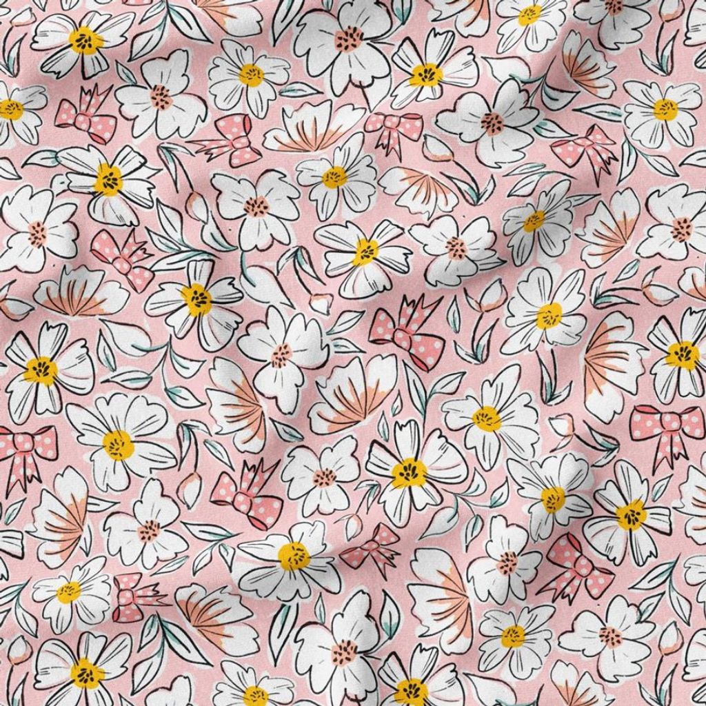 فروش اینترنتی پارچه مخمل پارچه باما طرح گل و برگ کد 5012568