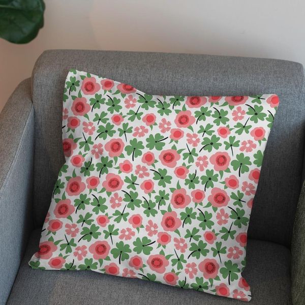 پارچه مخمل پورشه طرح گل و برگ کد 5012573