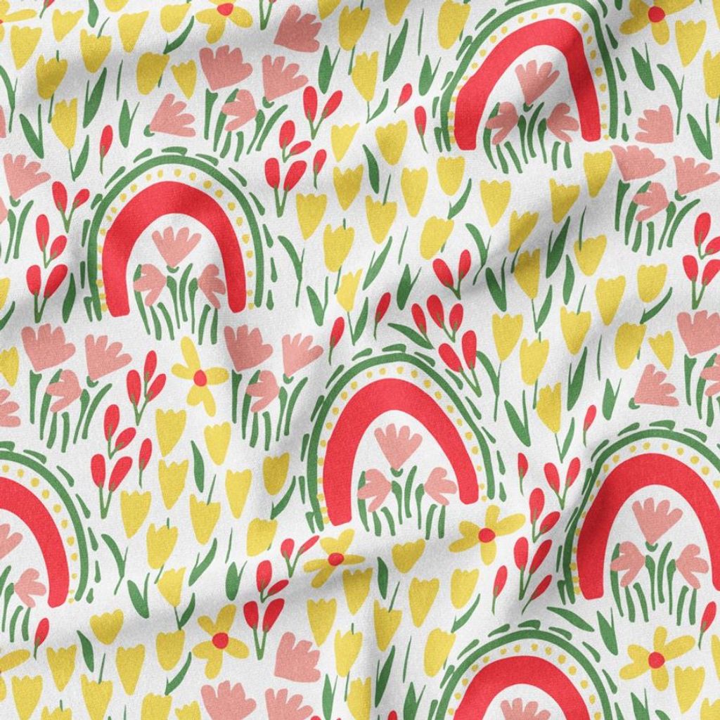 فروش اینترنتی پارچه مخمل روبالشی پارچه باما طرح گل و برگ کد 5012574