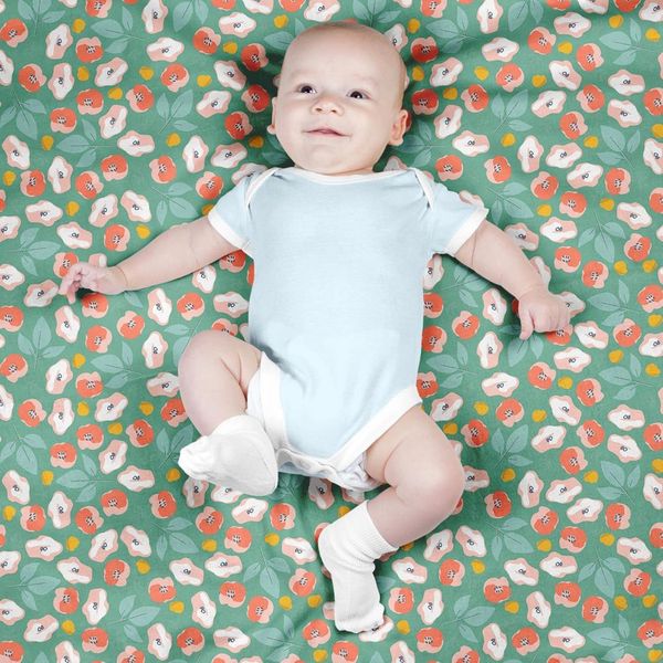 پارچه مخمل پورشه طرح گل و برگ کد 5012577